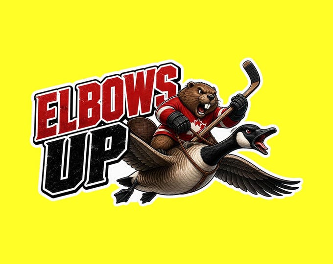 Elbows Up Bumper Sticker, Magnet, Vinyl Sticker or Window Cling, UV Laminate Coating