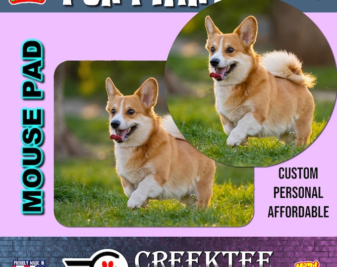 Custom Mouse Pad Round or Rectangle, Your text or Family Photo, Loved Pet, or Funny Creation