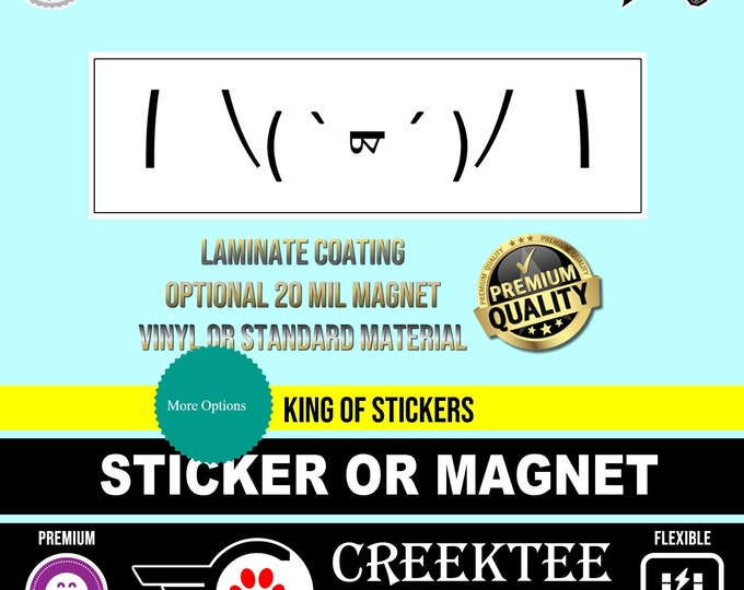 Mothman / Bat line art funny Bumper Sticker or Magnet 4"x1.5", 5"x2", 6"x2.5", 8"x2.4", 9"x2.7" or 10"x3" sizes