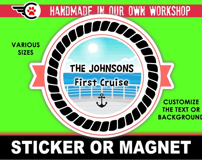 Cruise Ship Door Magnet - Cruise Ship Door Fridge Laptop various sizes premium large magnet UV laminate coating
