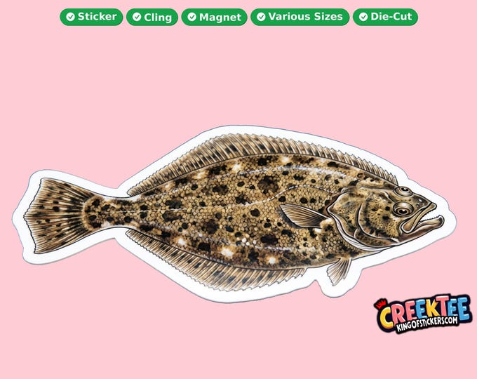 Fish Vinyl Sticker, Window Cling or Magnet in UV Laminate Coating