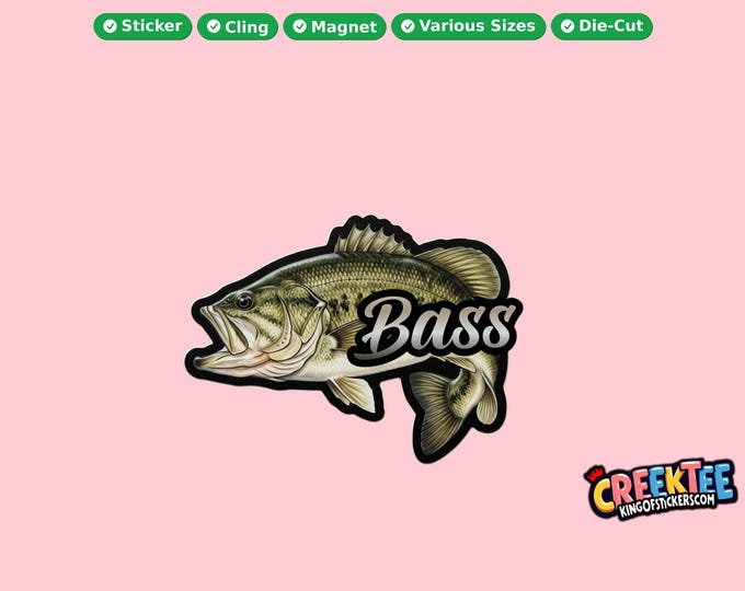 Fish Vinyl Sticker, Window Cling or Magnet in UV Laminate Coating