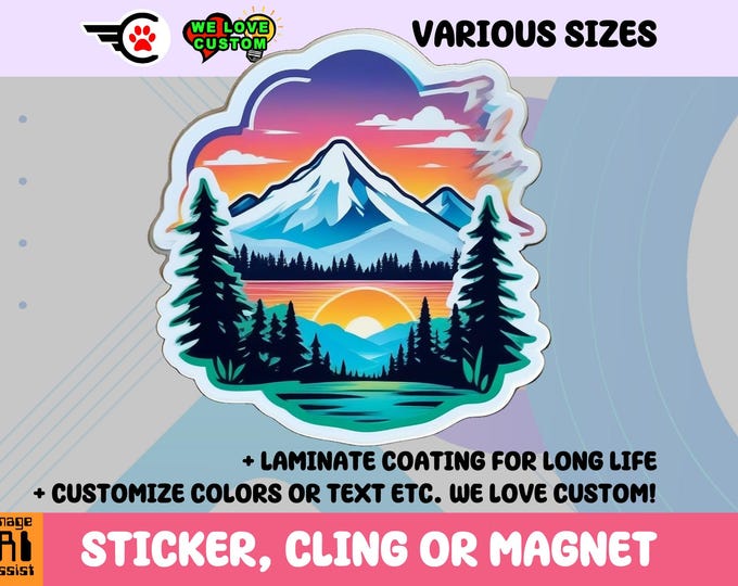 Love Nature Vinyl Sticker, Magnet or Window Cling in Various Sizes