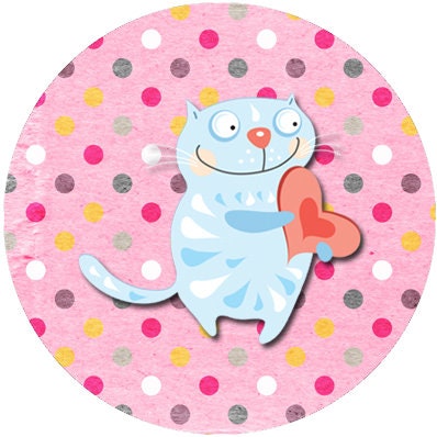 Cat Oragami Print Fun 1 inch buttons. Pin back button Cat Oragami Print Fun 1 inch buttons. Pin back button