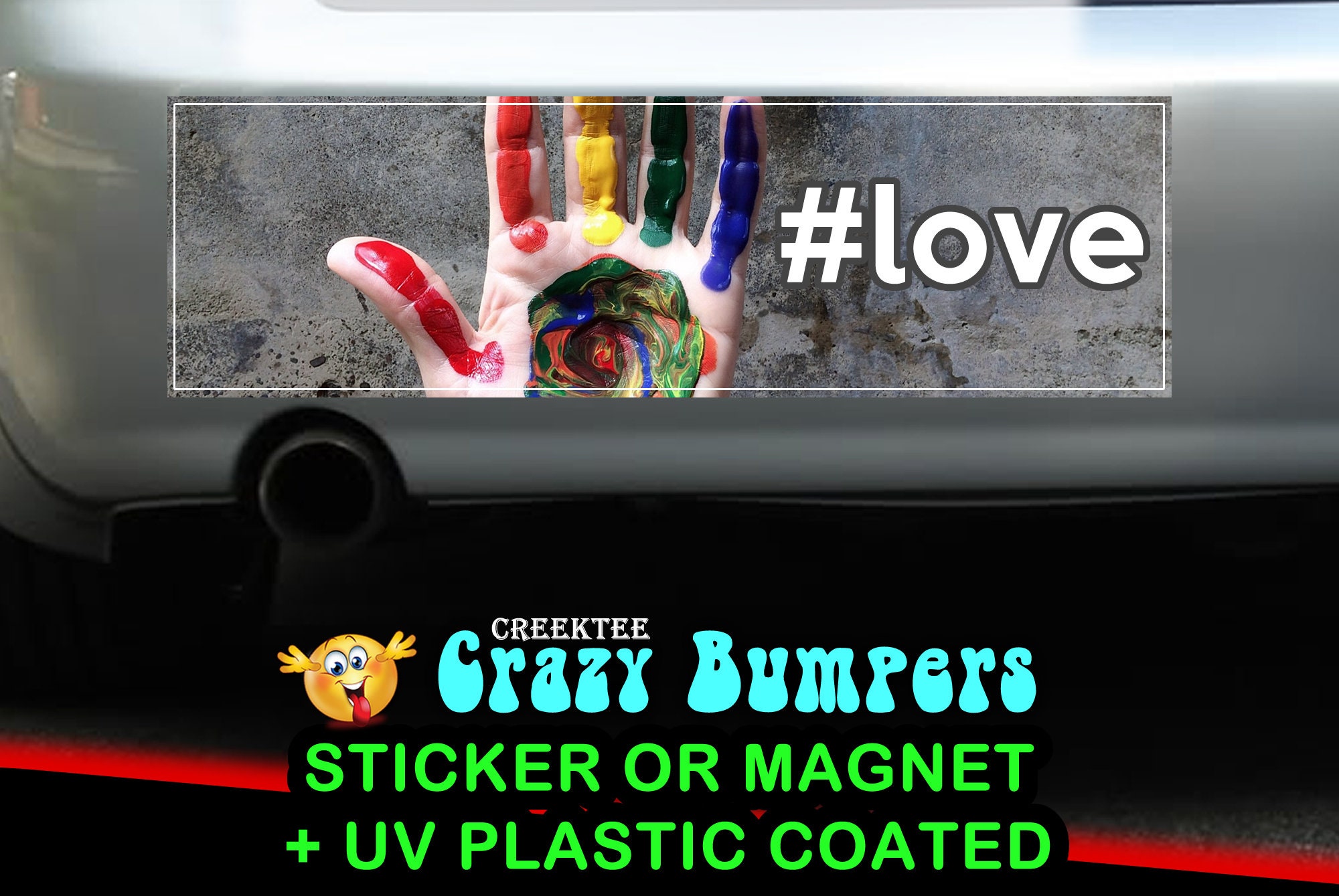 CAD$7.99 - Pride Rainbow Love 10 x 3 Bumper Sticker or Magnetic Bumper Sticker Available CAD$7.99 - Pride Rainbow Love 10 x 3 Bumper Sticker or Magnetic Bumper Sticker Available