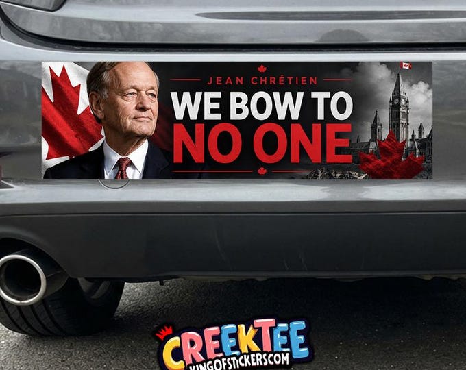 We Bow To No One Bumper Sticker, Magnet, Vinyl Sticker, Window Cling or Magnet in UV Laminate Coating