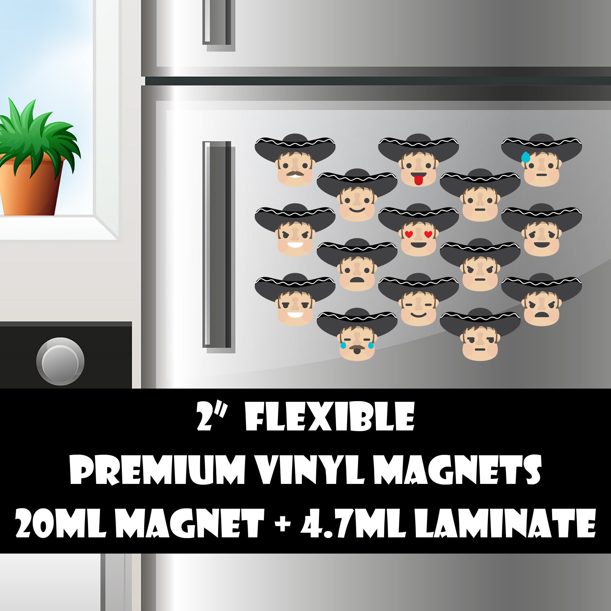 15 2inch merachi emoji fridge magnets or stickers standard, photo or vinyl print materials with laminate or magnet options available. 15 2inch merachi emoji fridge magnets or stickers standard, photo or vinyl print materials with laminate or magnet options available.