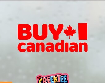 Buy Canadian vinyl decal in various colors or chrome colors available. Various sizes