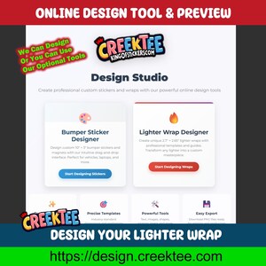 Custom 3x Lighter Sticker Wraps, your photo, text, or images, quantity bundles available, with laminate coating. 3x, 6x, 9x, 18x, 36 plus image 7