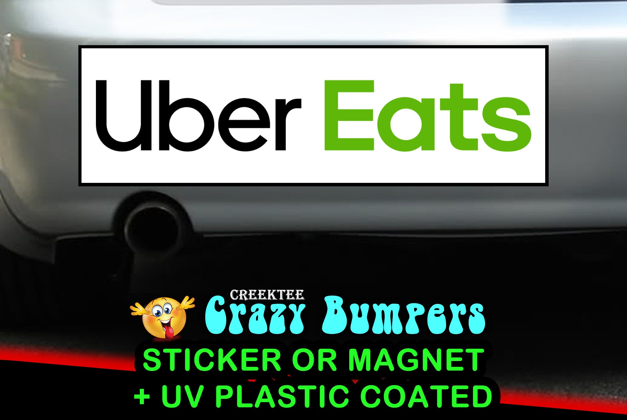 1X to 4X Uber Eats Sets of New Logo Large 10 x 3 Bumper or Door Magnet 1X to 4X Uber Eats Sets of New Logo Large 10 x 3 Bumper or Door Magnet
