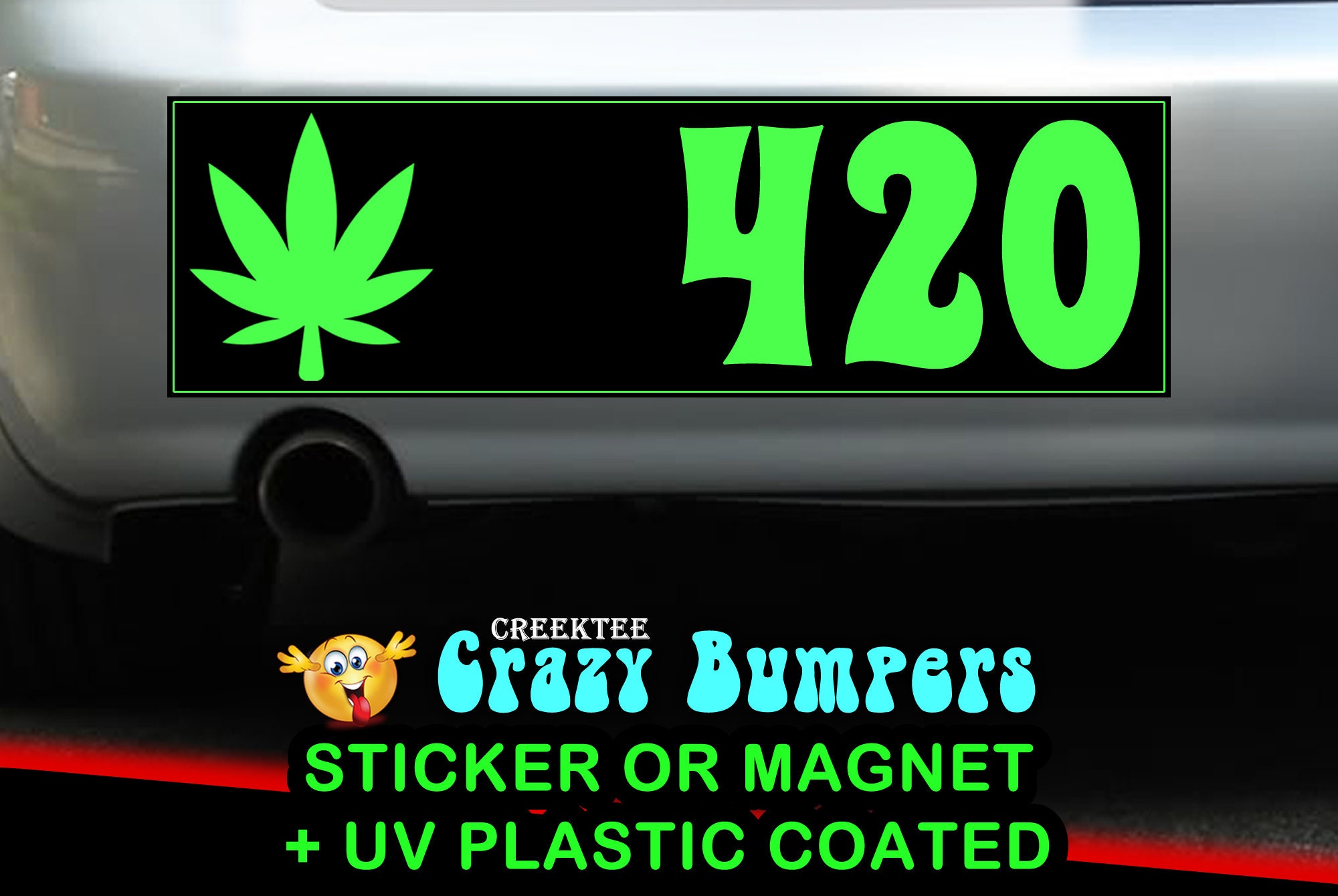 420 pot leaf Adult 10 x 3 Bumper Sticker or Magnetic Bumper Sticker Available 420 pot leaf Adult 10 x 3 Bumper Sticker or Magnetic Bumper Sticker Available