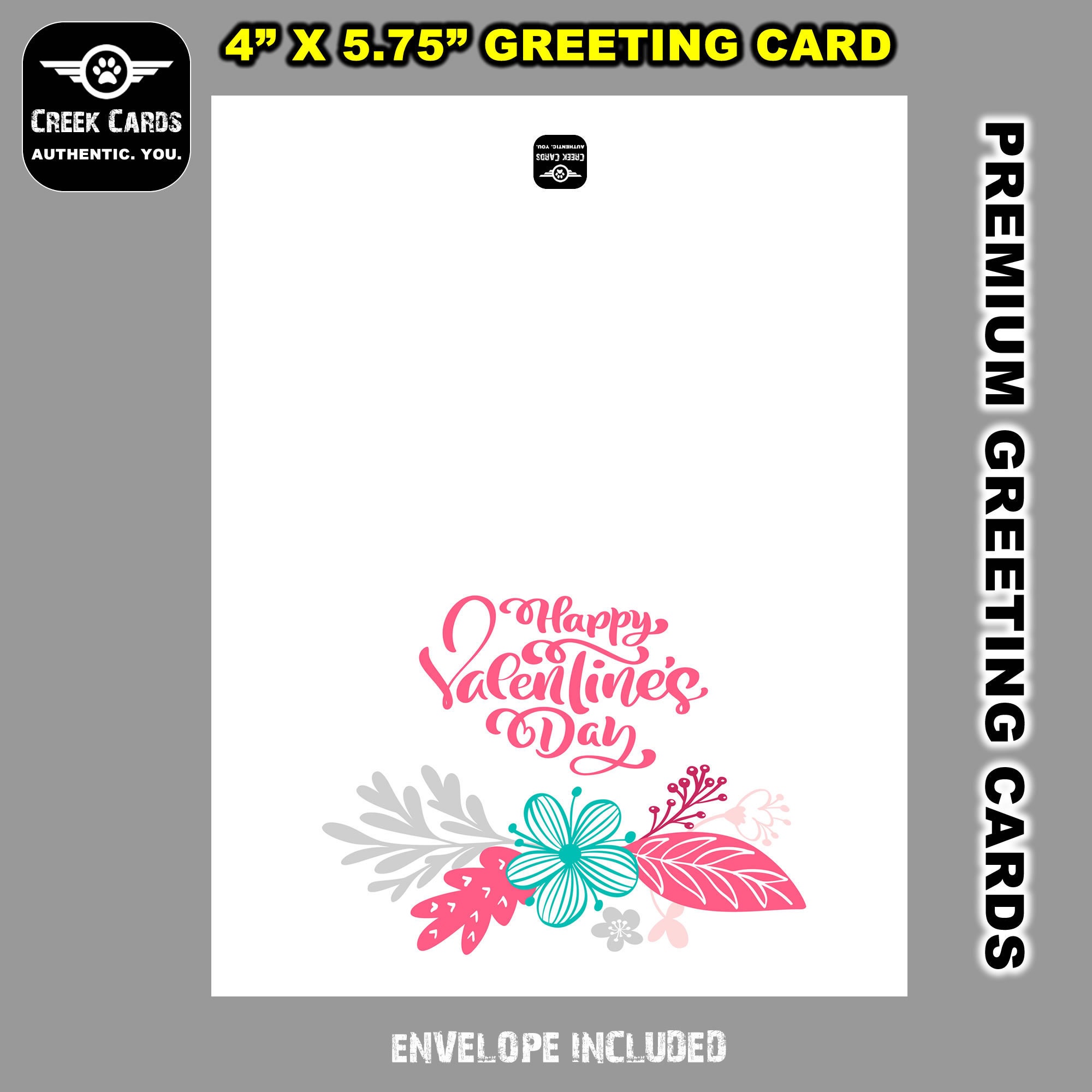 Valentines Day Premium Greeting Card Triple Layer with Laminate Coating. 5.25-5.5 inches high by 4-4.25 inches wide Valentines Day Premium Greeting Card Triple Layer with Laminate Coating. 5.25-5.5 inches high by 4-4.25 inches wide