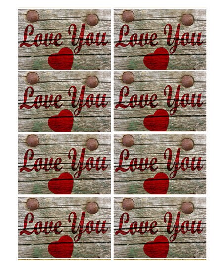 8 Fun 3 inch x 2 inch Stickers -I Love You Stickers 8 Fun 3 inch x 2 inch Stickers -I Love You Stickers