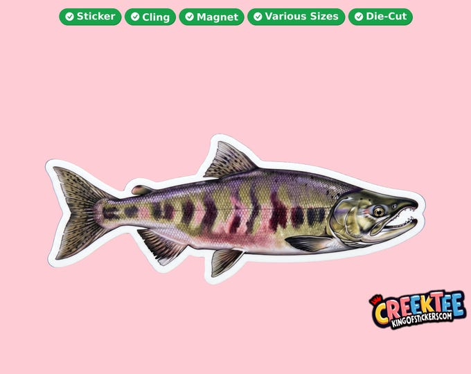 Fish Vinyl Sticker, Window Cling or Magnet in UV Laminate Coating