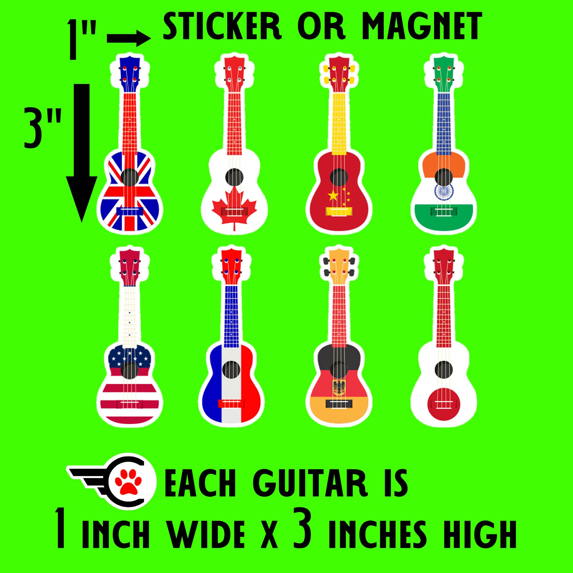 8 Guitar stickers 1