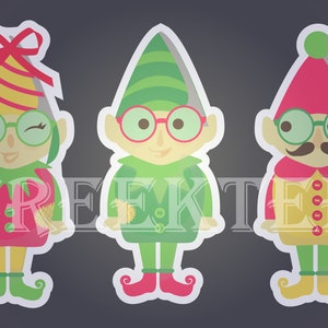6 Fun ELF Stickers in Standard, Photo or Vinyl Print Materials With ...