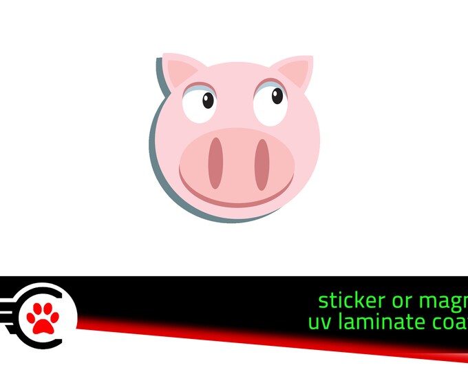 Fun Animal Sticker or Magnet, High quality standard or vinyl in optional 20 mil thick magnet with UV laminate.. not your average sticker!