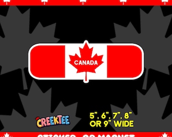 Canada Die-Cut Bumper Sticker, Magnet, Vinyl Sticker, Window Cling or Magnet in UV Laminate Coating