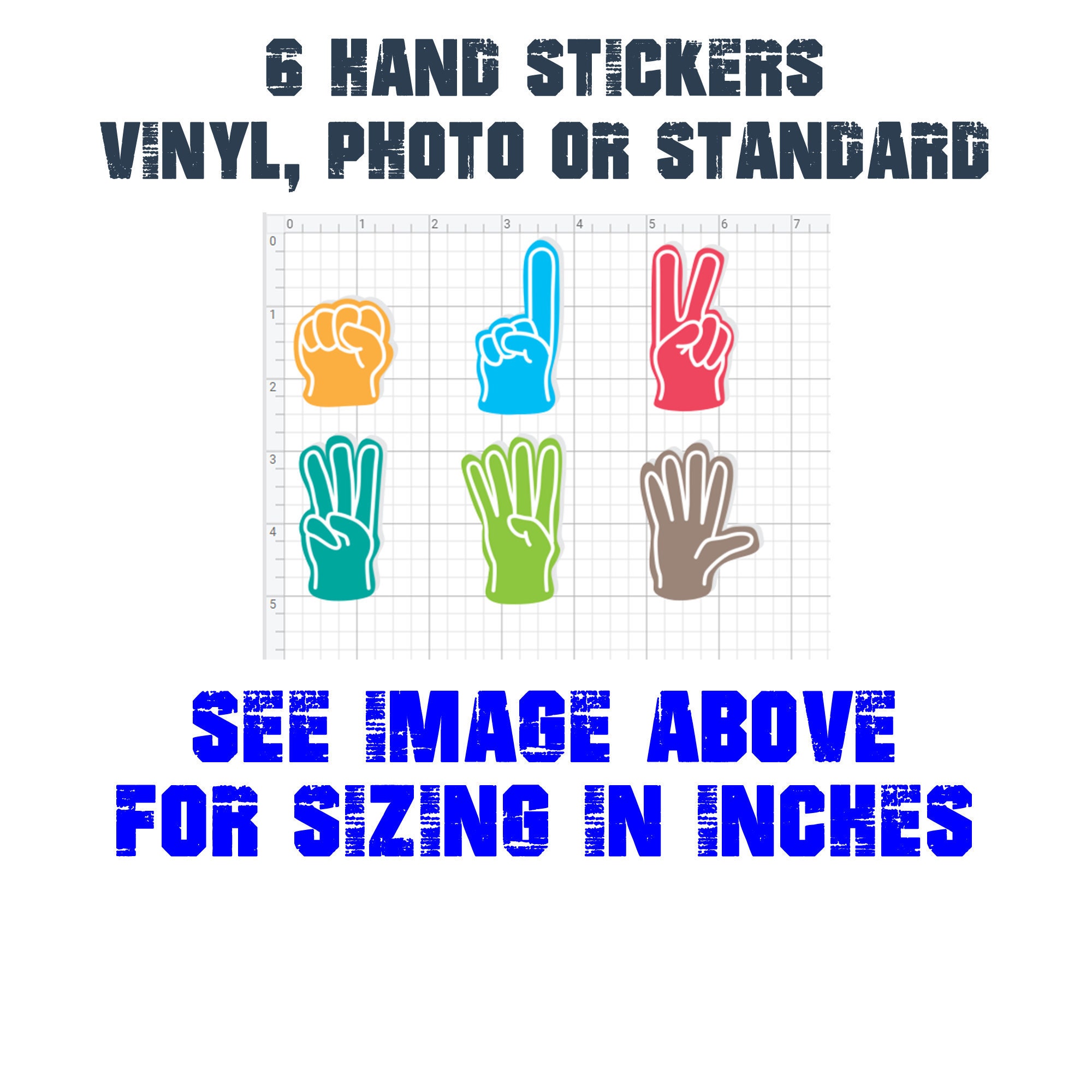 6 hand stickers or magnets in photo or vinyl print, sizing in photos