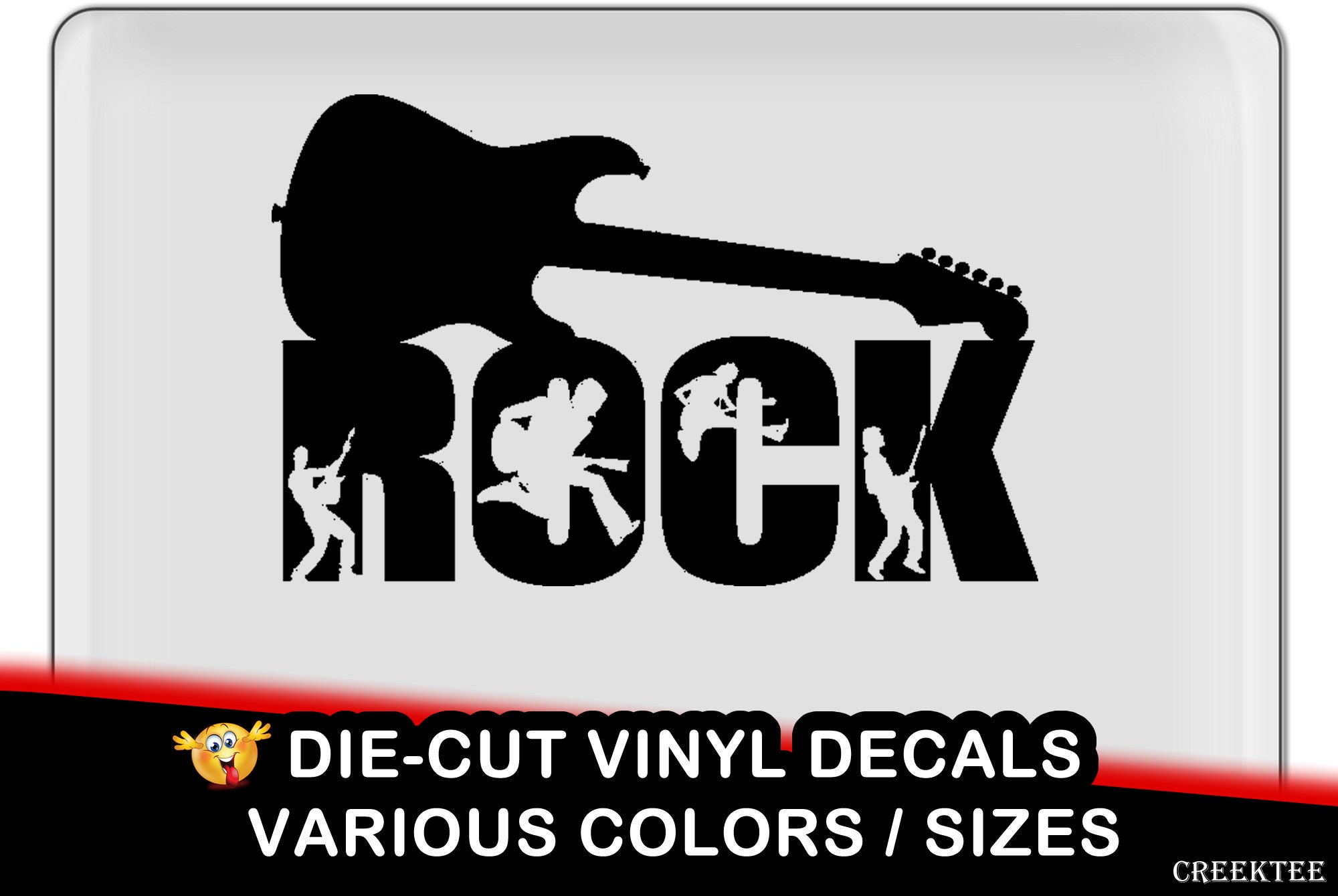 Rock Vinyl Decal - fun vinyl decal in various colors Rock Vinyl Decal - fun vinyl decal in various colors
