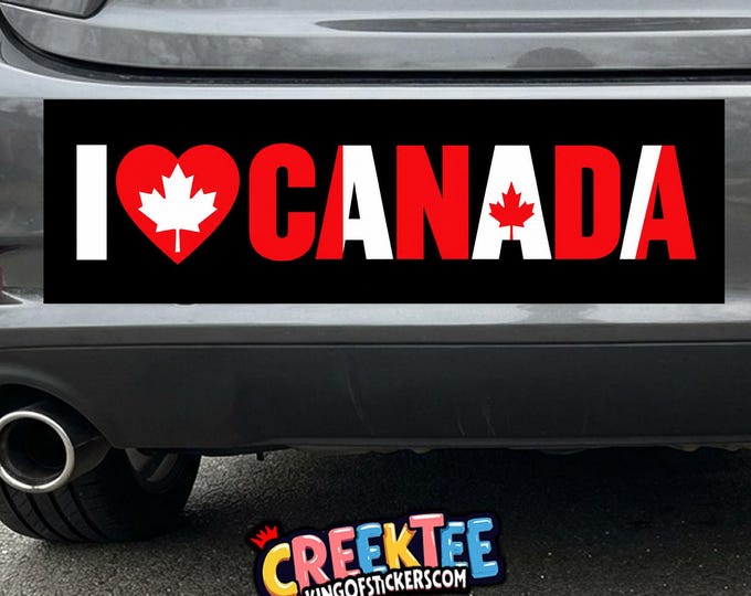 Canada Bumper Sticker, Magnet, Vinyl Sticker, Window Cling or Magnet in UV Laminate Coating