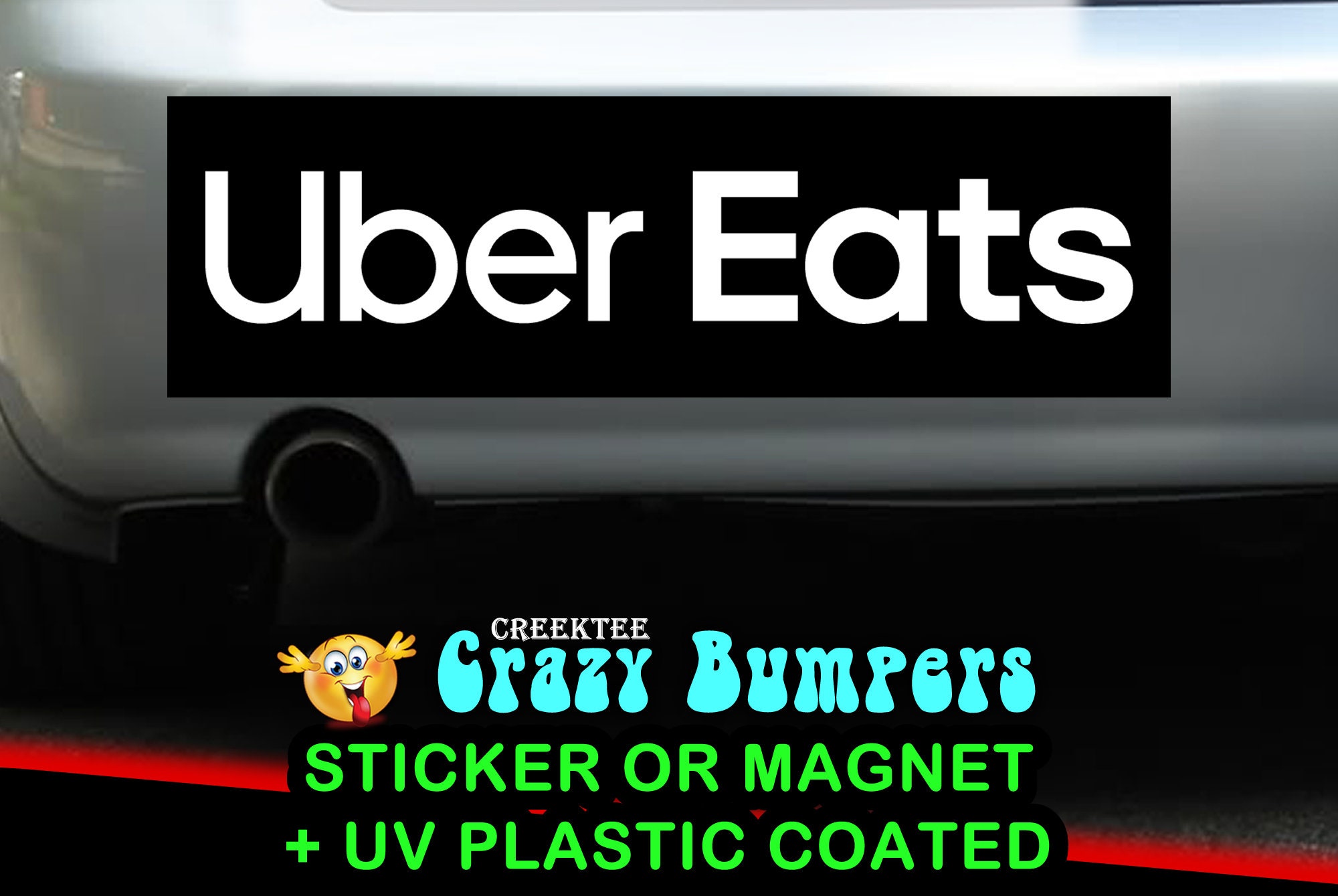 1X to 4X Uber Eats Sets of New Logo Large 10 x 3 Bumper or Door Magnet 1X to 4X Uber Eats Sets of New Logo Large 10 x 3 Bumper or Door Magnet