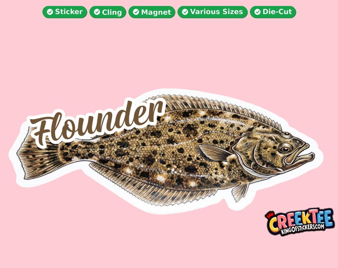 Fish Vinyl Sticker, Window Cling or Magnet in UV Laminate Coating