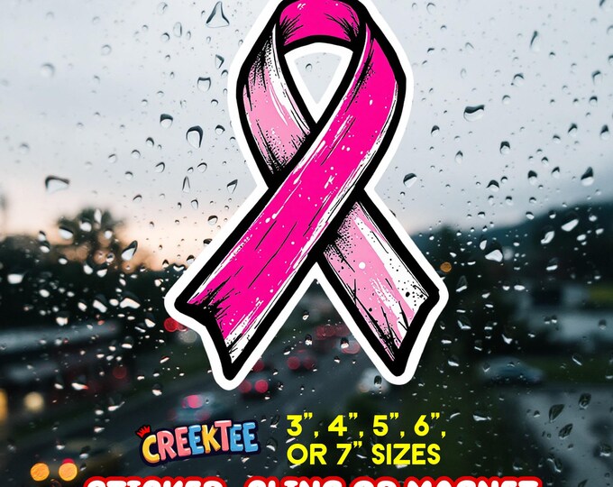 FCK CANCER Vinyl Sticker, Window Cling or Magnet in UV Laminate Coating