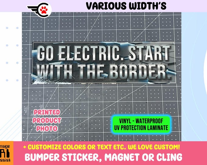 Custom Bumper Sticker, Magnet or Window Cling, UV Laminate, Various Sizes
