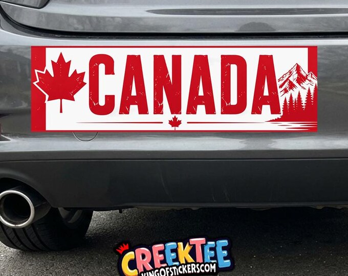 Canada Bumper Sticker, Magnet, Vinyl Sticker, Window Cling or Magnet in UV Laminate Coating