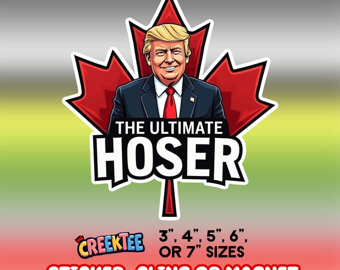 Hoser Trump Bumper Sticker, Magnet, Vinyl Sticker or Window Cling, UV Laminate, laptop, water bottle