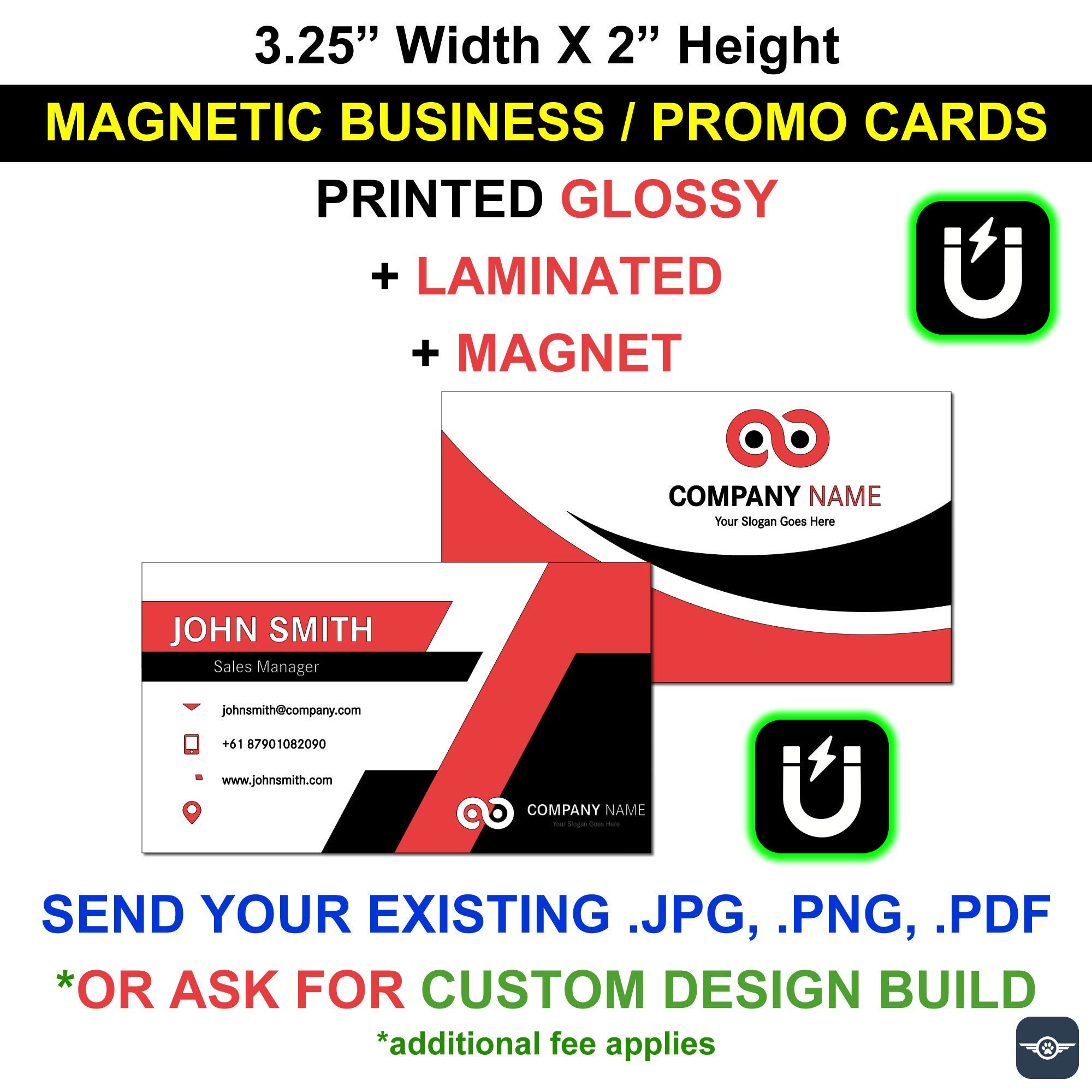 Business card magnets or fridge promotional magnets 3.25 Business card magnets or fridge promotional magnets 3.25