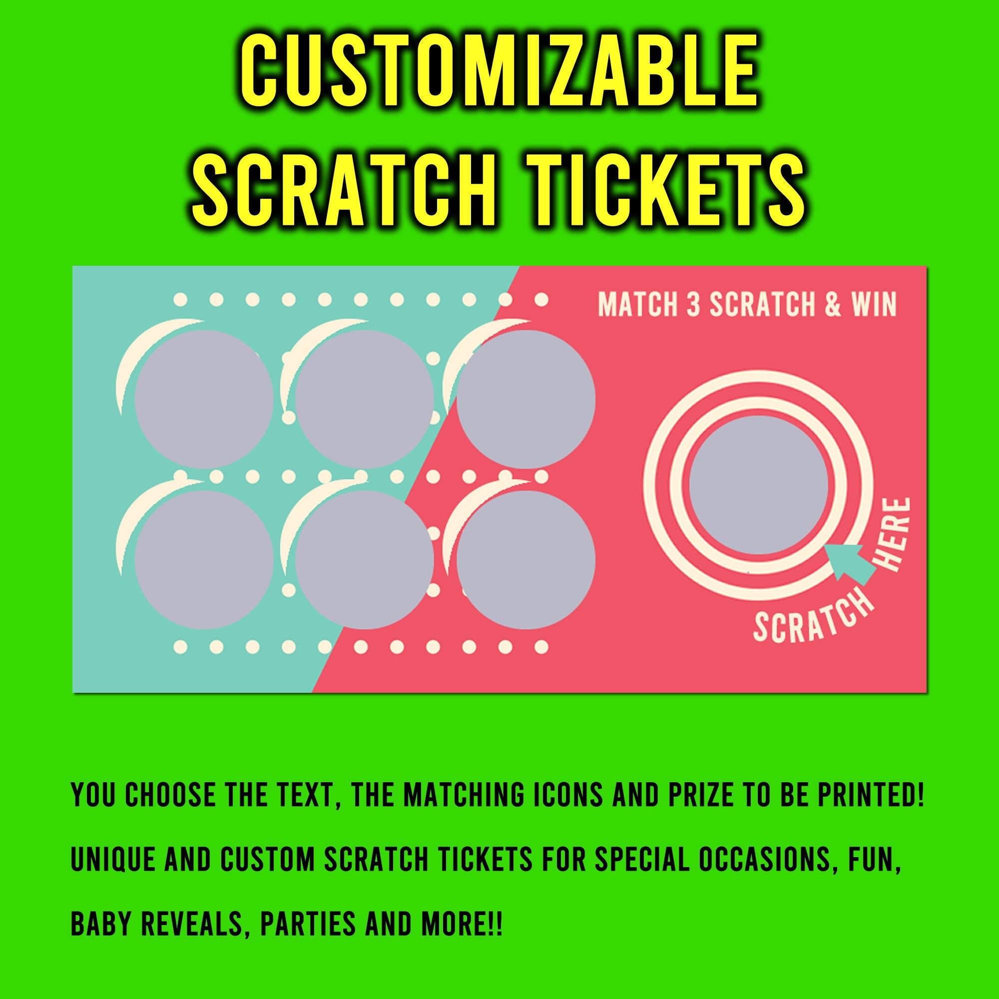 Custom Text Fun Scratch Tickets 6