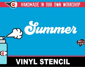 Summer Beach Vibes Stencil Vinyl Material custom text or image stencil for Airbrush, painting  stencil single use.