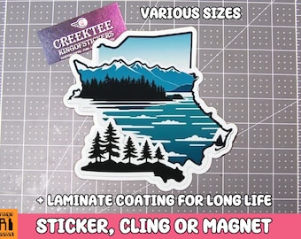 Nature Vinyl Sticker, Magnet or Window Cling in Various Sizes, add your own text or leave blank laminate coating