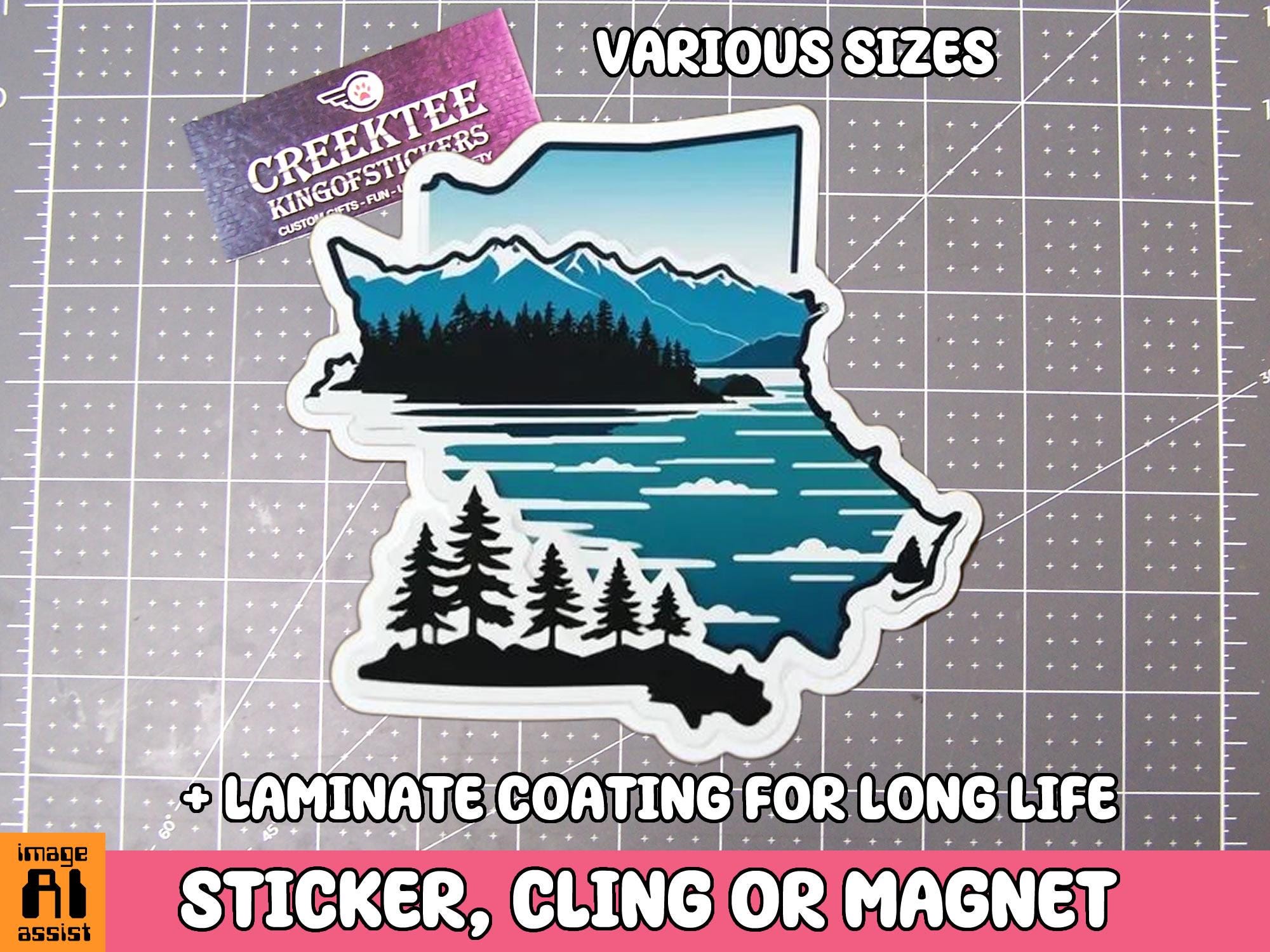 Nature Vinyl Sticker, Magnet or Window Cling in Various Sizes, add your own text or leave blank laminate coating