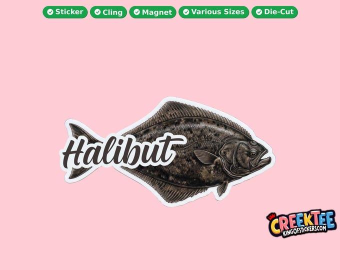 Fish Vinyl Sticker, Window Cling or Magnet in UV Laminate Coating