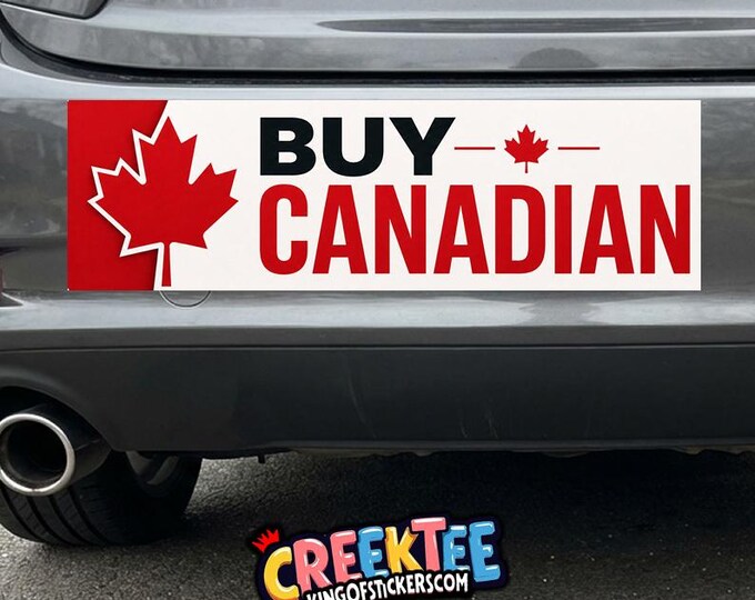Buy Canadian, Canada USA Bumper Sticker, Magnet, Vinyl Sticker, Window Cling or Magnet in UV Laminate Coating
