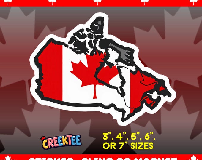 Canada Bumper Sticker, Magnet, Vinyl Sticker or Window Cling, UV Laminate Coating, laptop, water bottle