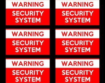 10 premium vinyl classic 2 1 2 inch wide x 1 1 2 inch alarm stickers home security stickers window decals