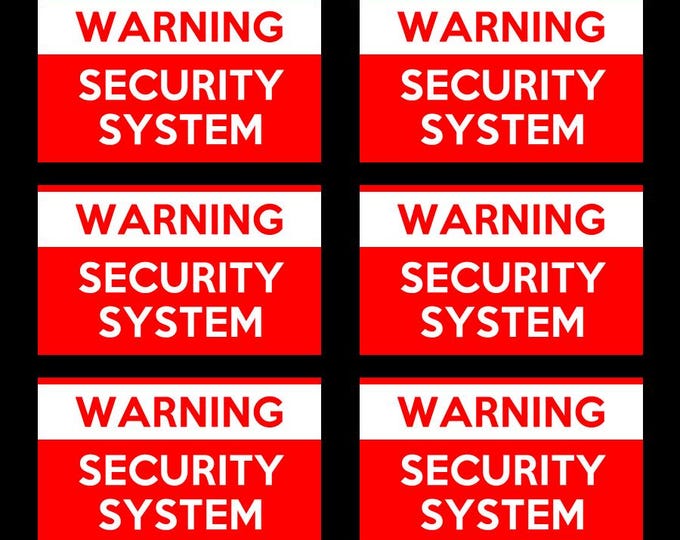 10 premium vinyl classic 2 1 2 inch wide x 1 1 2 inch alarm stickers home security stickers window decals