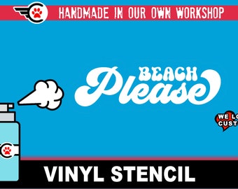 Summer Beach Vibes Stencil Vinyl Material custom text or image stencil for Airbrush, painting  stencil single use.