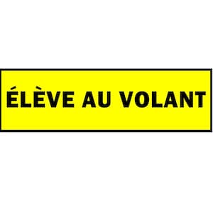 Calcomanía para parachoques, imán o ventana "Eleve Au Volant" en varios tamaños. Elija 10" para tamaño estándar.