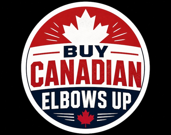 Buy Canadian Round Bumper Sticker, Magnet, Vinyl Sticker or Window Cling, UV Laminate Coating, laptop, water bottle