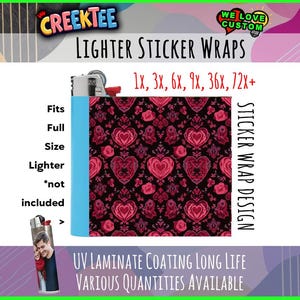 Sexy 3x Lighter Sticker Wraps, OR your photo, text, or images,  bundles available, with laminate coating. 3x, 6x, 9x, 18x, 36+