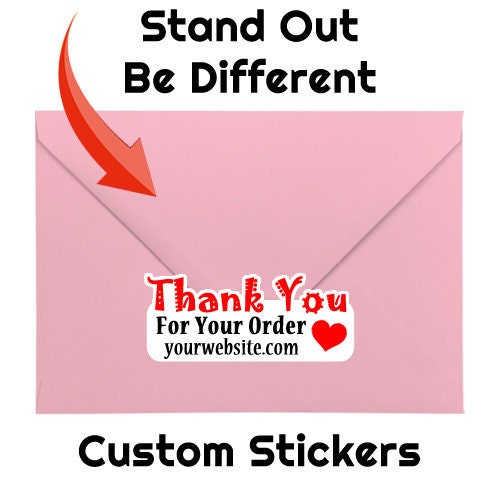 Thank You For Your Order with Website URL 1.25 x 3 Stand Out Kiss Cut Vinyl Sticker (Sheet of 14) Thank You For Your Order with Website URL 1.25 x 3 Stand Out Kiss Cut Vinyl Sticker (Sheet of 14)