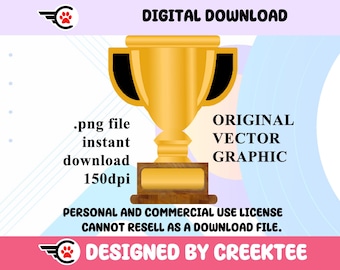 Trophy Vector Graphic .png File Download. 150dpi. Personal and Commercial Use Granted. Designed and Created by CREEKTEE.