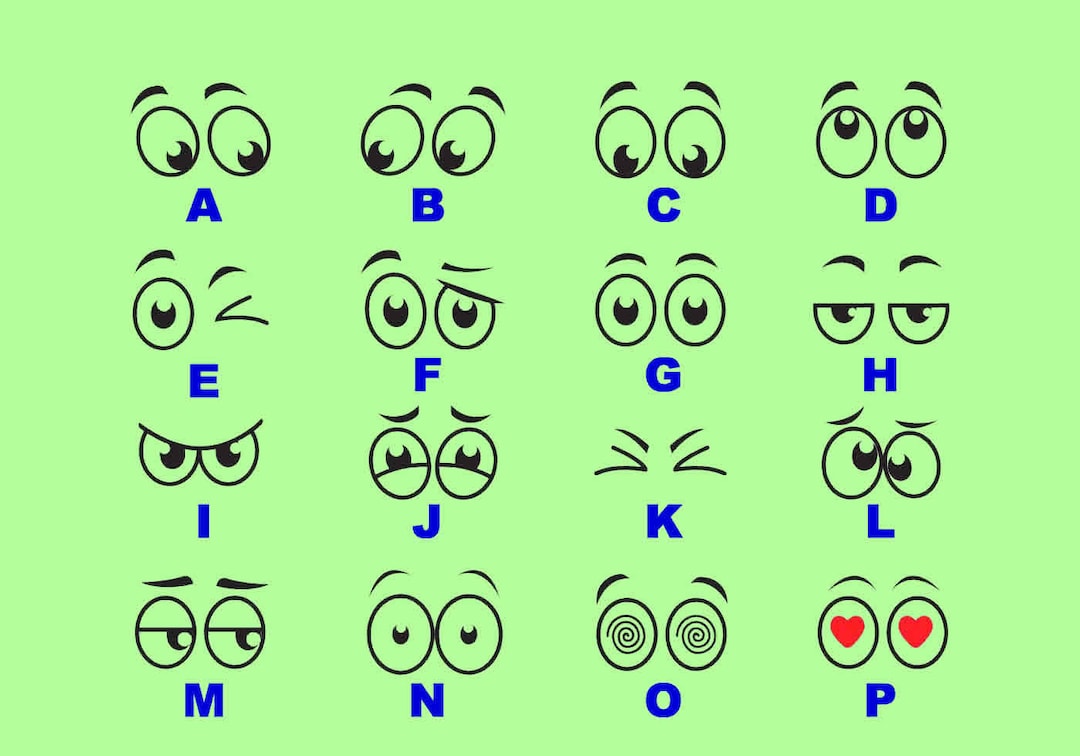 Eyes Vinyl Decal in Various Sizes and Colors Die Cut Vinyl Etsy