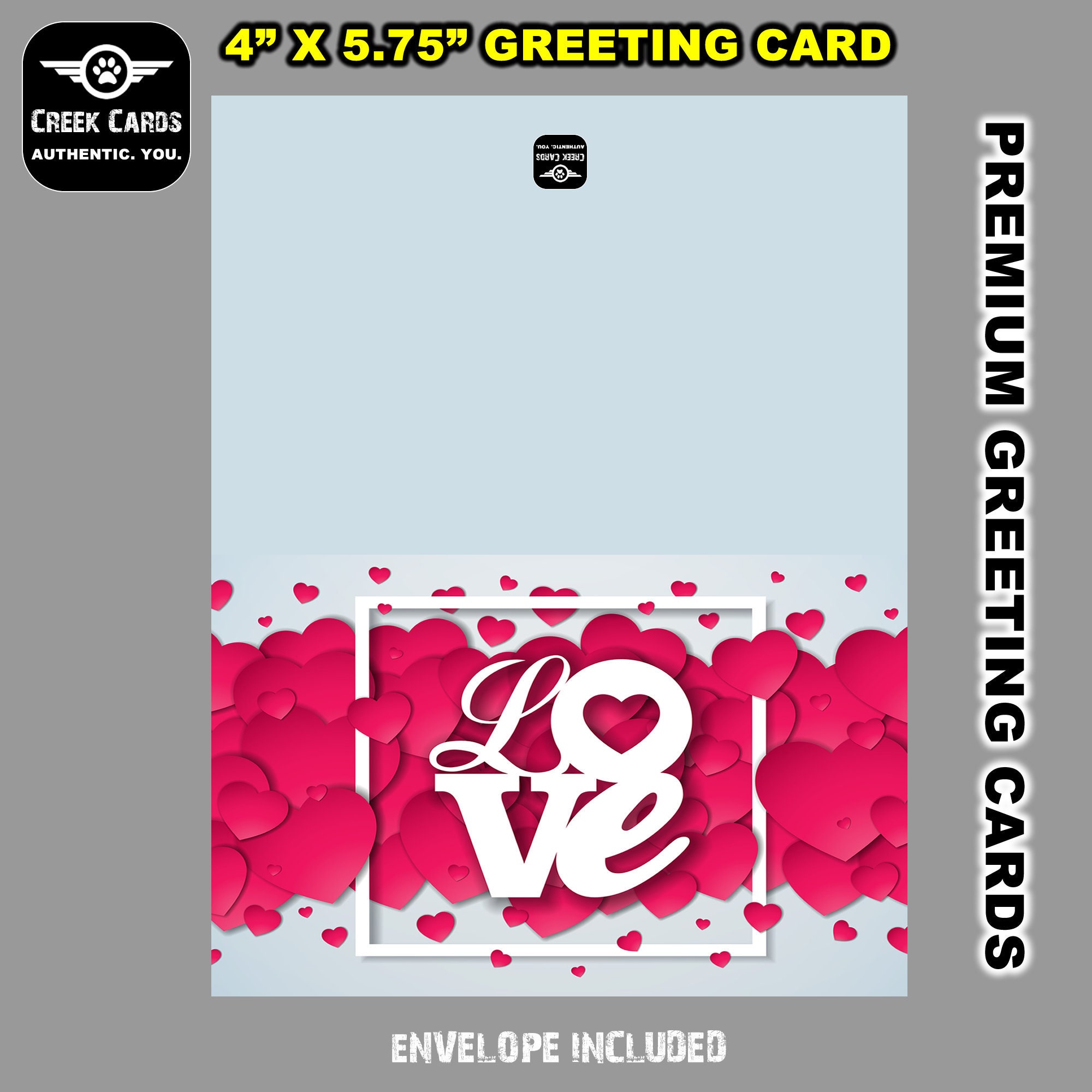 Valentines Day Premium Greeting Card Triple Layer with Laminate Coating. 5.25-5.5 inches high by 4-4.25 inches wide Valentines Day Premium Greeting Card Triple Layer with Laminate Coating. 5.25-5.5 inches high by 4-4.25 inches wide