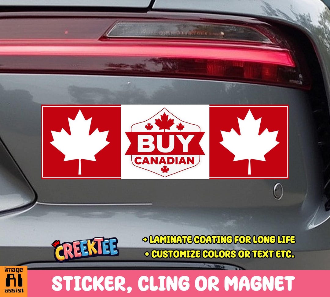 Buy Canadian, Canada USA Bumper Sticker, Magnet, Vinyl Sticker, Window ...
